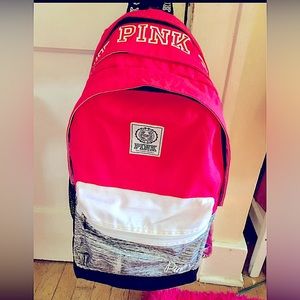 PINK VICTORIA SECRET CAMPUS BACKPACK!